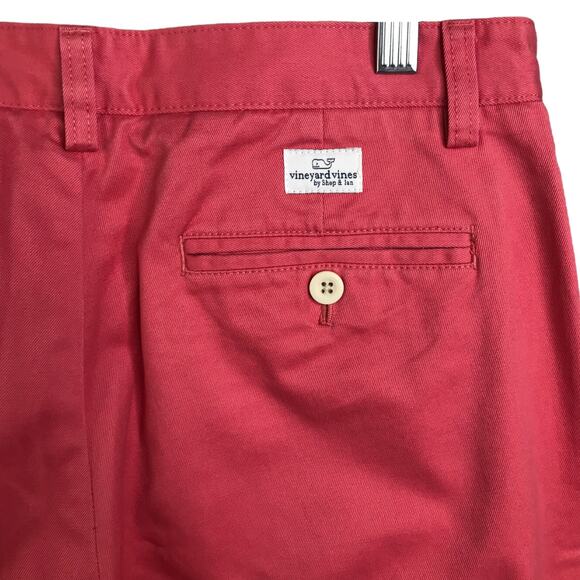 Vineyard Vines Khaki Pants Mens 30X32 Preppy Salmon Pink Straight Leg Cotton - Picture 3 of 8